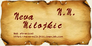 Neva Milojkić vizit kartica